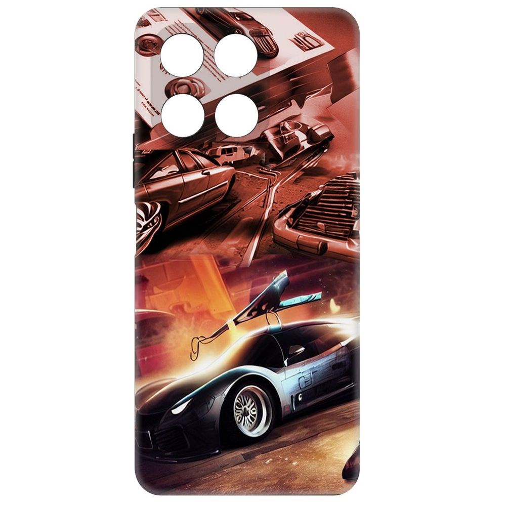 

Чехол-накладка Krutoff Soft Case Автодинамика для Honor X6a черный