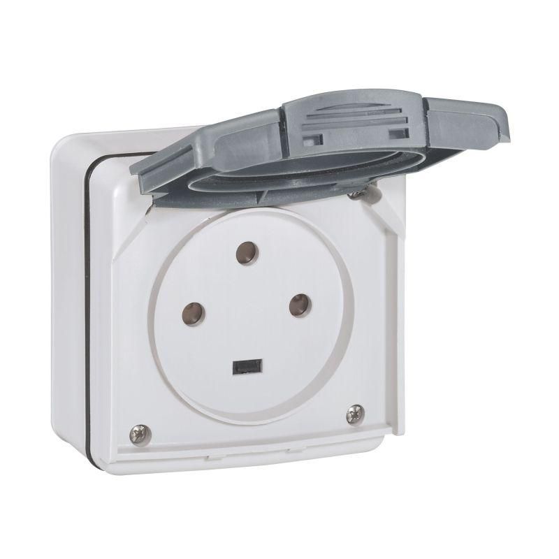 

Розетка 1-м ОП Plexo 20А IP55 3P+E винт. клеммы сер. Leg 091656