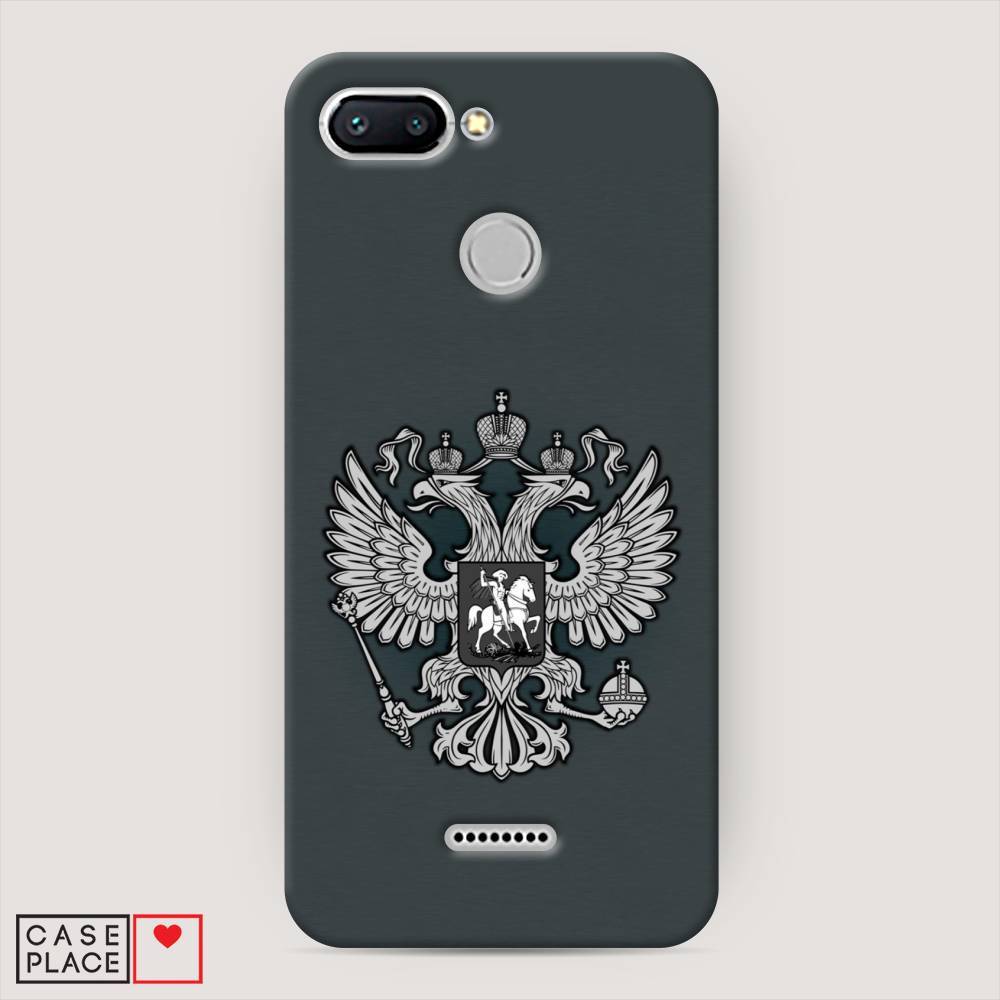 

Пластиковый чехол "Герб России серый" на Xiaomi Redmi 6