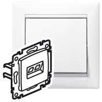 

Розетка компьютерная + телефонная 2-м СП Valena RJ45 + RJ11 кат.6 UTP механизм бел., Белый