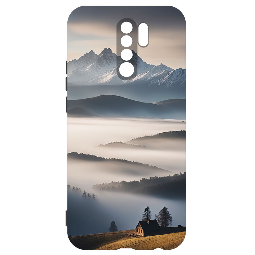 

Чехол-накладка Krutoff Soft Case Туман для Xiaomi Redmi 9 черный