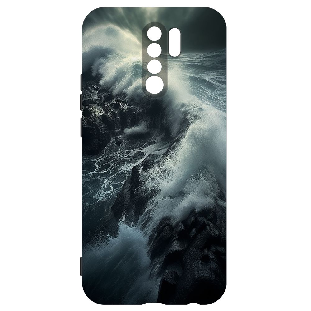 

Чехол-накладка Krutoff Soft Case Шторм для Xiaomi Redmi 9 черный