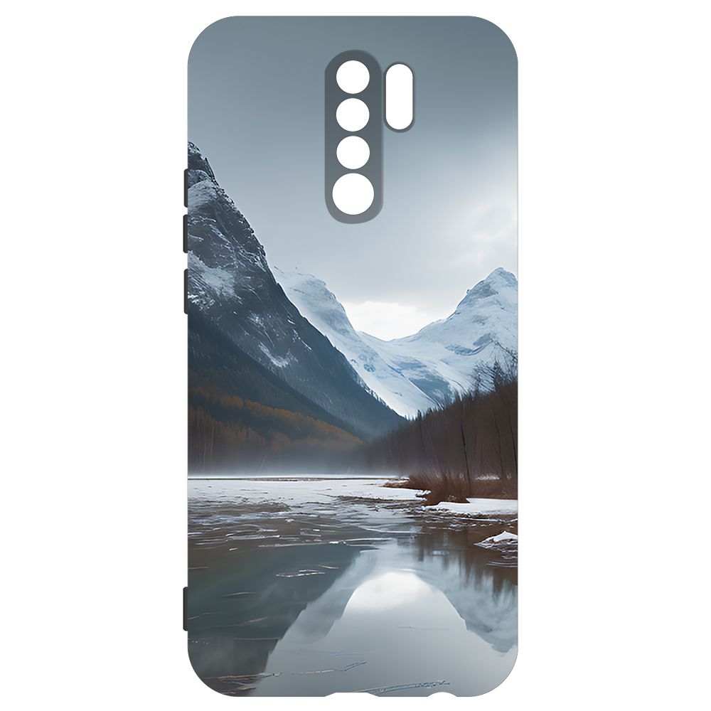 

Чехол-накладка Krutoff Soft Case Весенняя оттепель для Xiaomi Redmi 9 черный