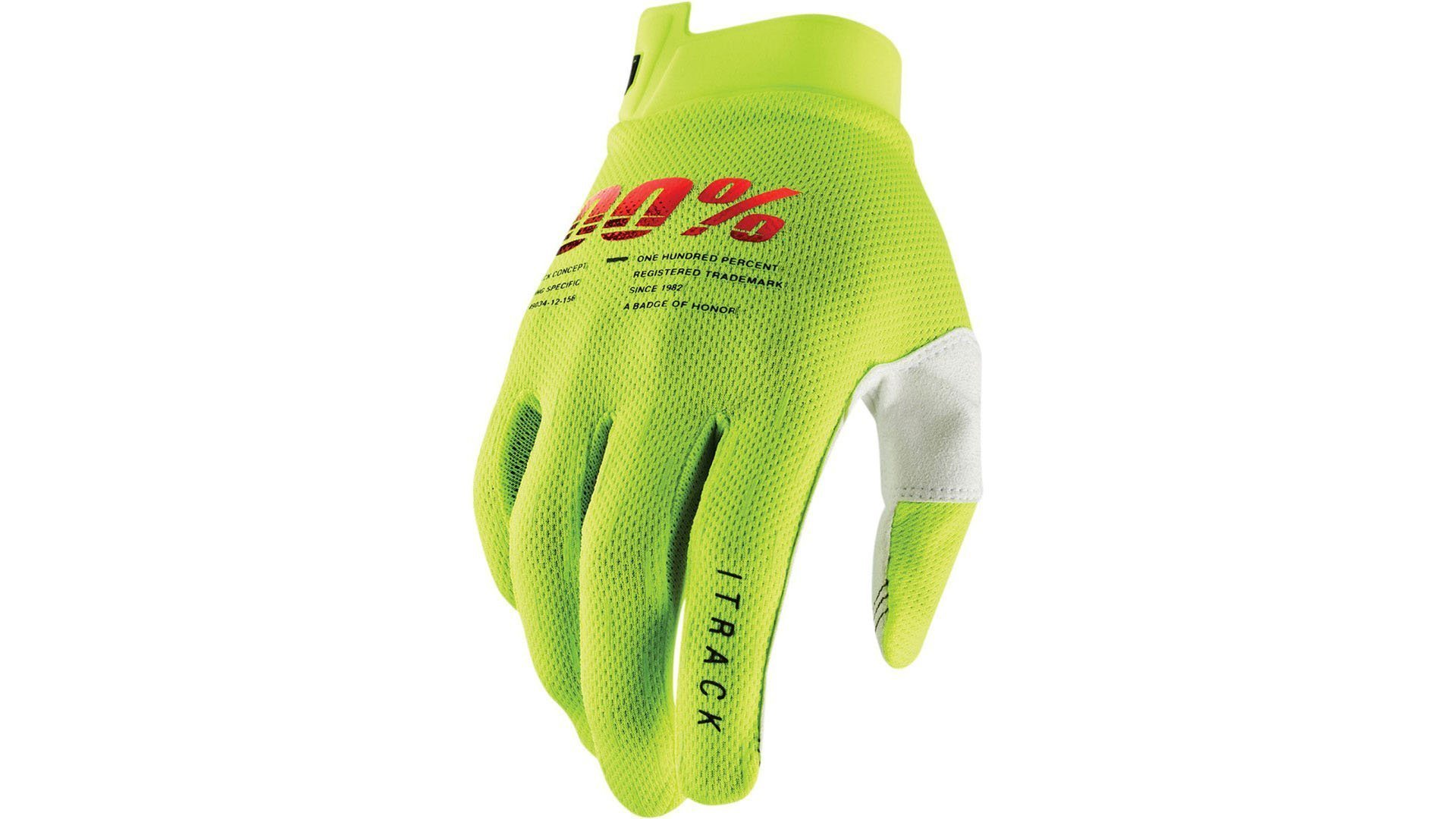 Мотоперчатки подростковые 100% ITrack Youth Glove, Fluo Yellow, M, 2022 (10009-00005)