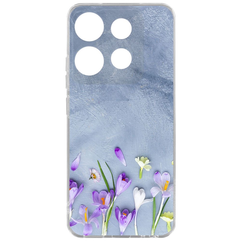 

Чехол-накладка Krutoff Clear Case Цветочное настроение для INFINIX Smart 7, Прозрачный