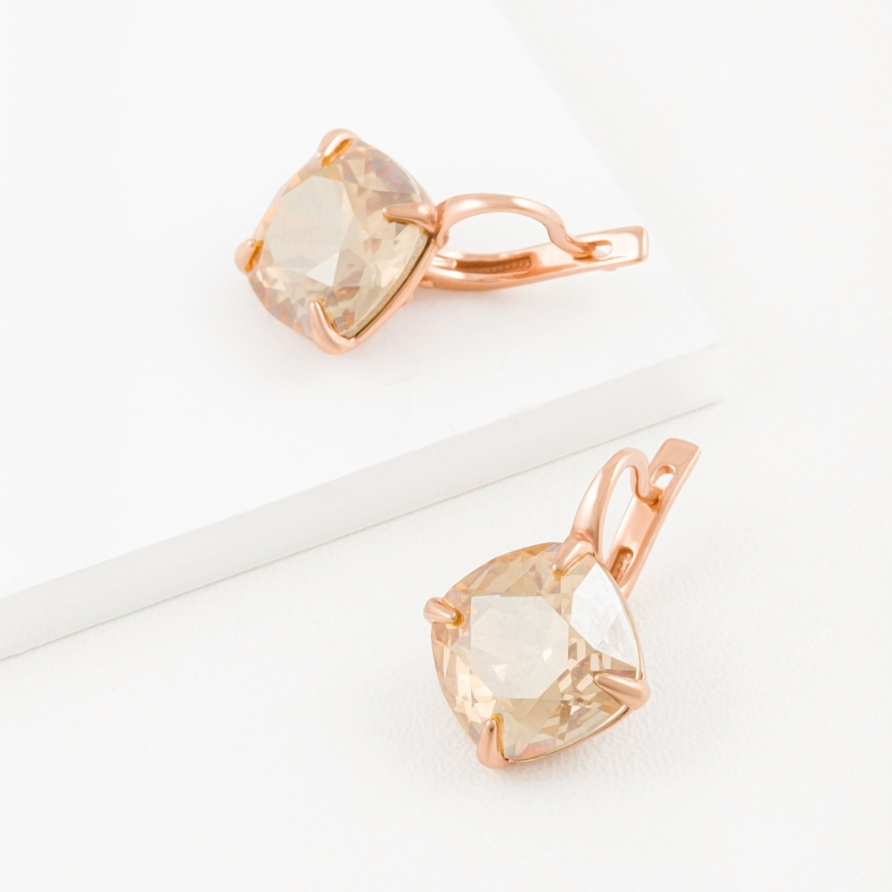 

Серьги из серебра с Swarovski НАШЕ ЗОЛОТО Ф1С017зГСХА, Ф1С017зГСХА