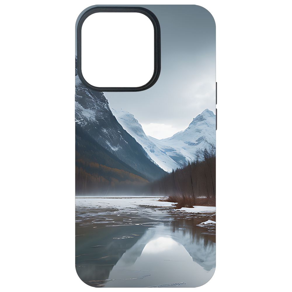 

Чехол-накладка Krutoff Soft Case Весенняя оттепель для iPhone 13 Pro черный