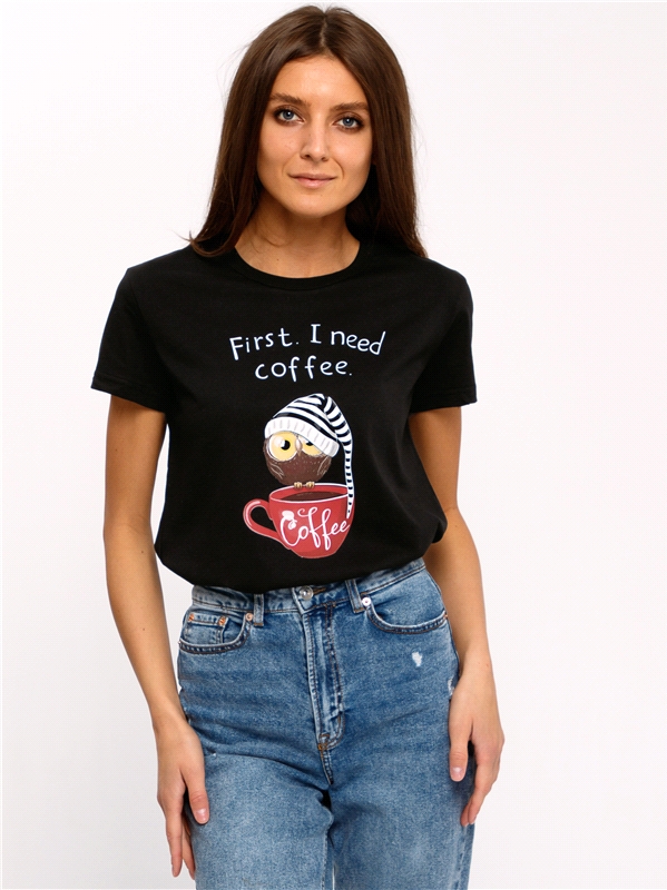 

Футболка женская Апрель 1ЖДФК2657001 черная 100-164, 1ЖДФК2657001