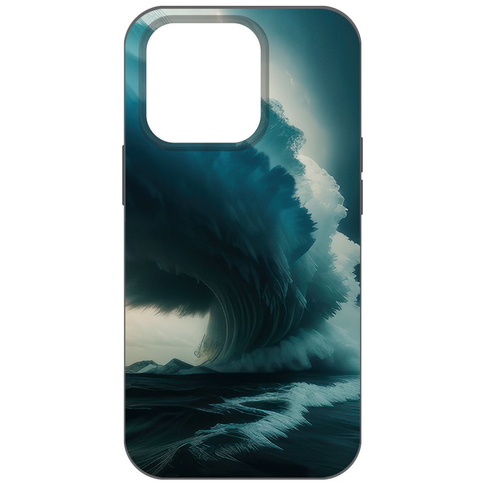 

Чехол-накладка Krutoff Soft Case Торнадо для iPhone 14 Pro черный