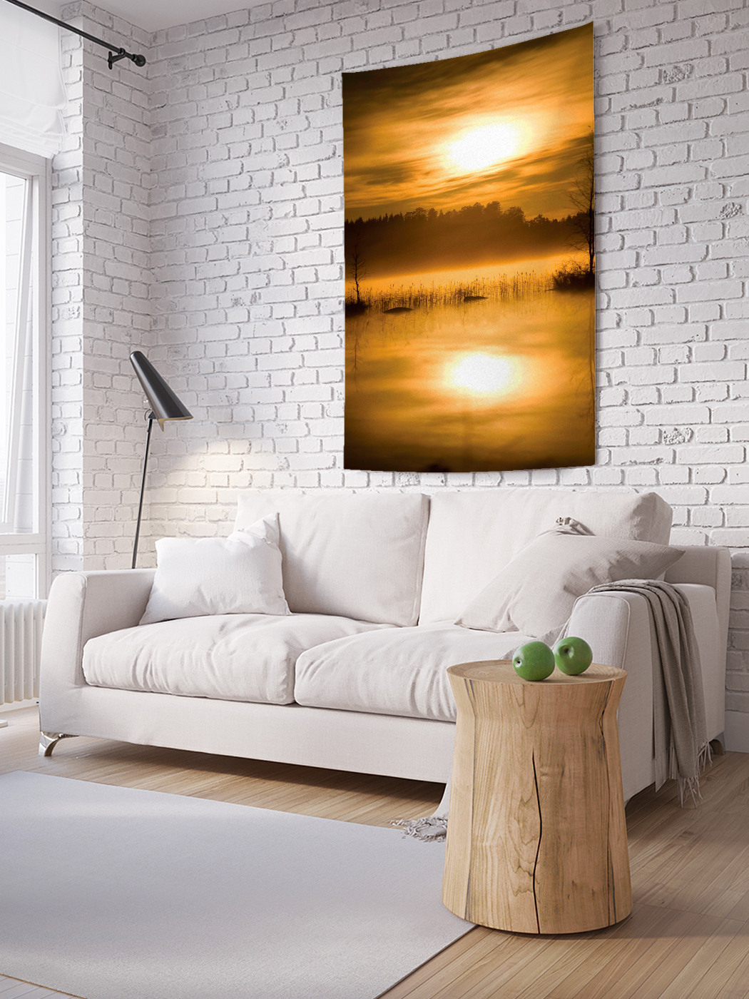 

Вертикальное фотопанно на стену JoyArty Речное солнце 100x150 см, Речное солнце