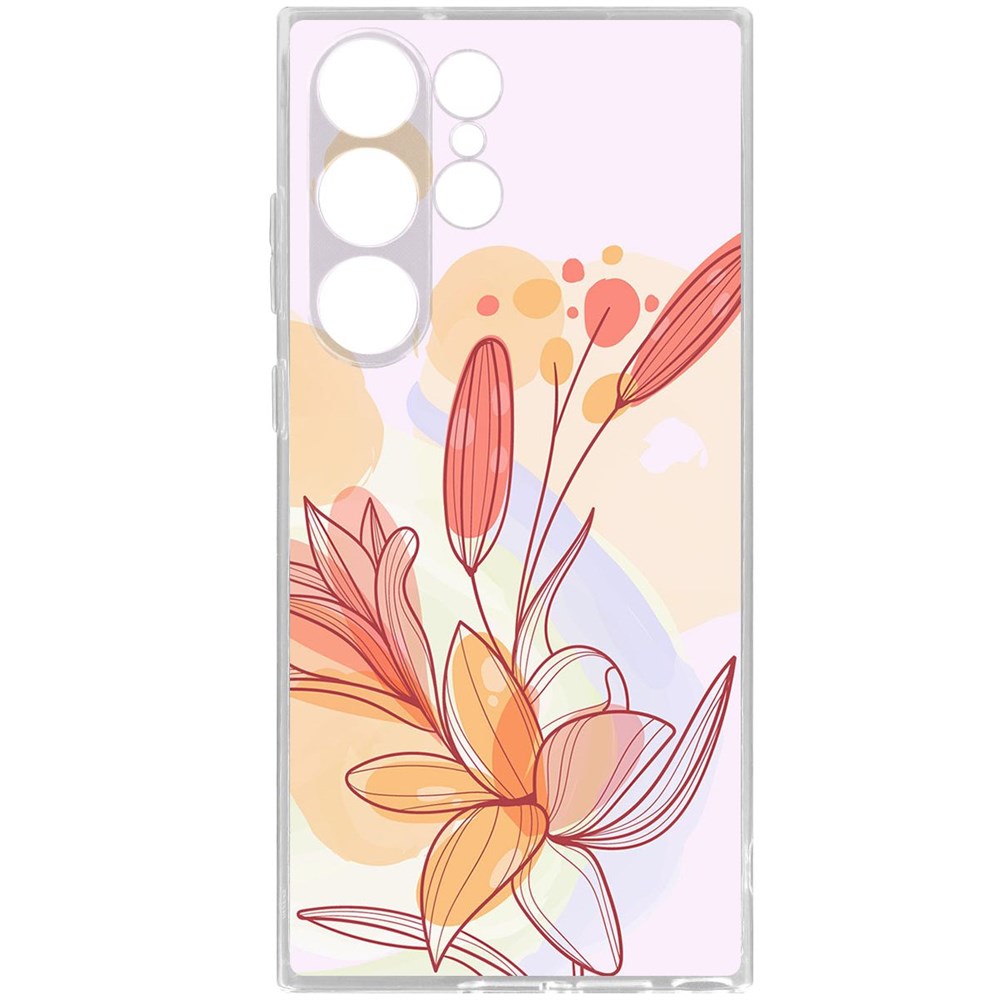 

Чехол-накладка Krutoff Clear Case Фантазия для Samsung Galaxy S23 Ultra, Прозрачный