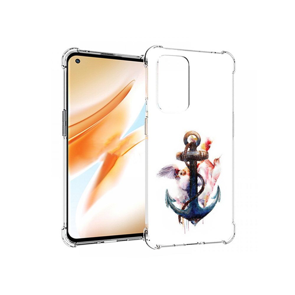 

Чехол MyPads Tocco для OnePlus 9 Pro якорь с птицами (PT159597.127.703), Прозрачный, Tocco