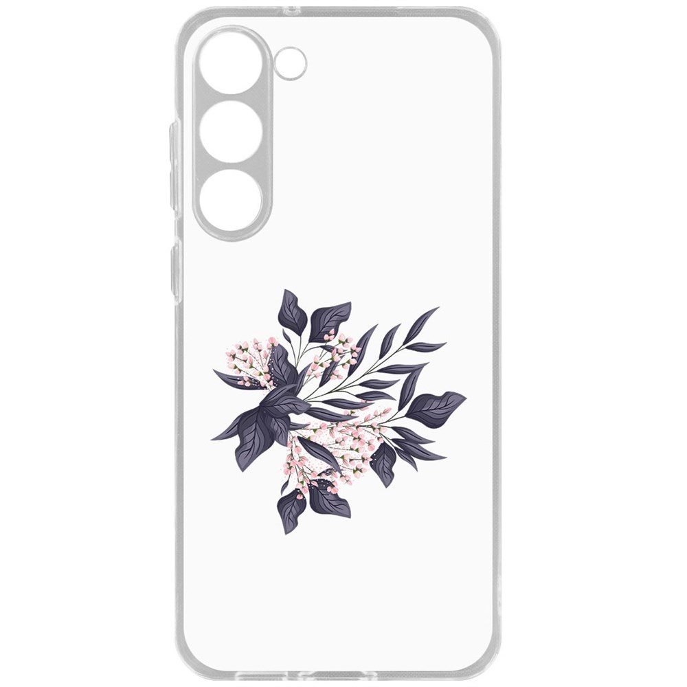 

Чехол-накладка Krutoff Clear Case Розовые бутоны для Samsung Galaxy S23+, Прозрачный