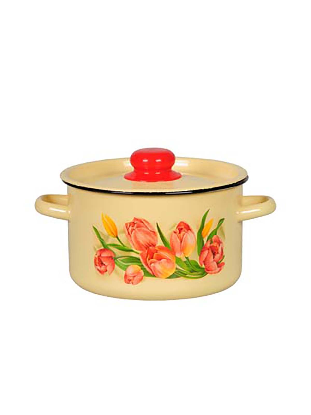 

Кастрюля большая Сталь, с крышкой, 7 л, Бежевый