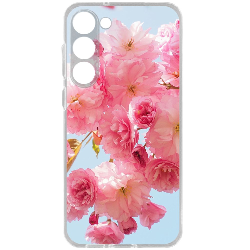 

Чехол-накладка Krutoff Clear Case Сакура для Samsung Galaxy S23+, Прозрачный