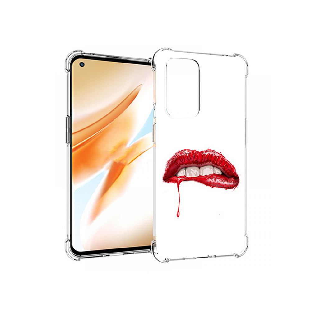 

Чехол MyPads Tocco для OnePlus 9 Pro яркие красные губы (PT159597.127.706), Прозрачный, Tocco