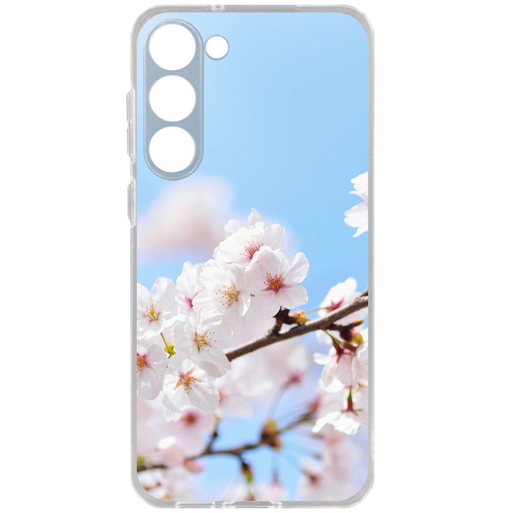 

Чехол-накладка Krutoff Clear Case Цветение для Samsung Galaxy S23+, Прозрачный