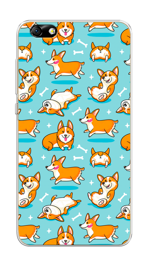 

Чехол Awog на Honor 4X "Веселые корги", Разноцветный, 63550-2