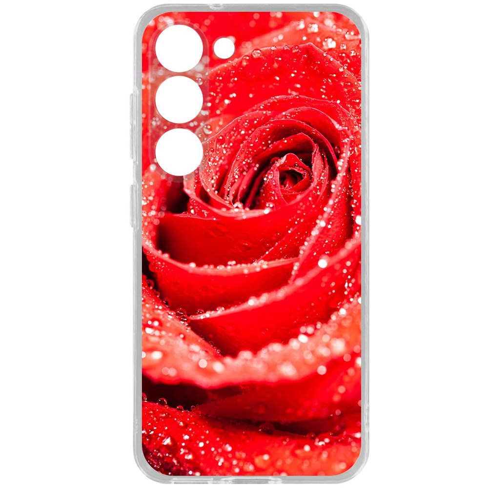 

Чехол-накладка Krutoff Clear Case Роза для Samsung Galaxy S23, Прозрачный