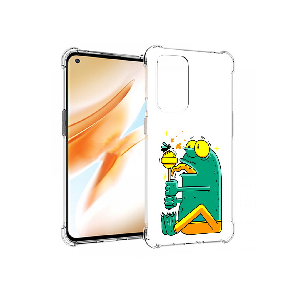 

Чехол MyPads Tocco для OnePlus 9 Pro Зеленая лягушка с чупа чупсом (PT159597.127.85), Прозрачный, Tocco
