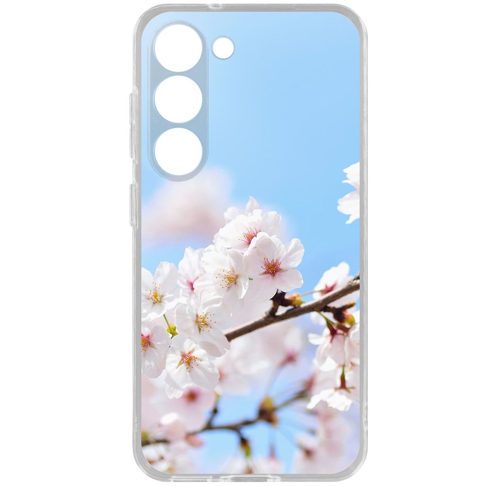 

Чехол-накладка Krutoff Clear Case Цветение для Samsung Galaxy S23, Прозрачный