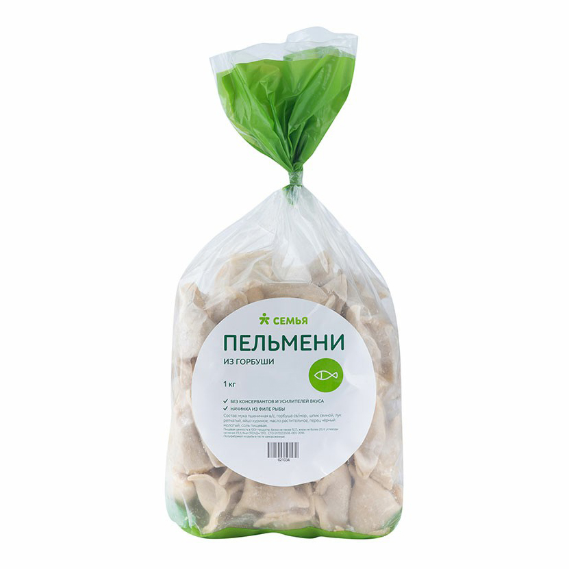 

Пельмени Семья из горбуши 1 кг