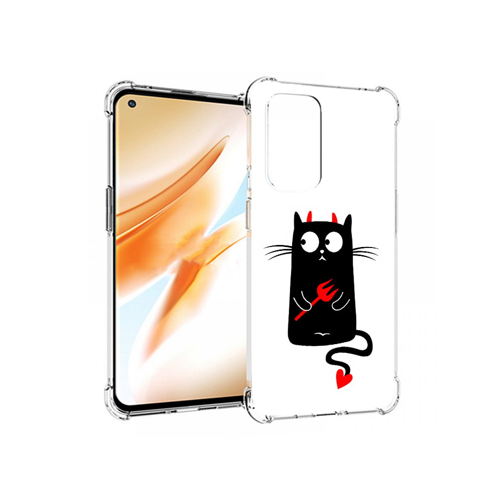 

Чехол MyPads Tocco для OnePlus 9 Pro Кот демон (PT159597.127.97), Прозрачный, Tocco