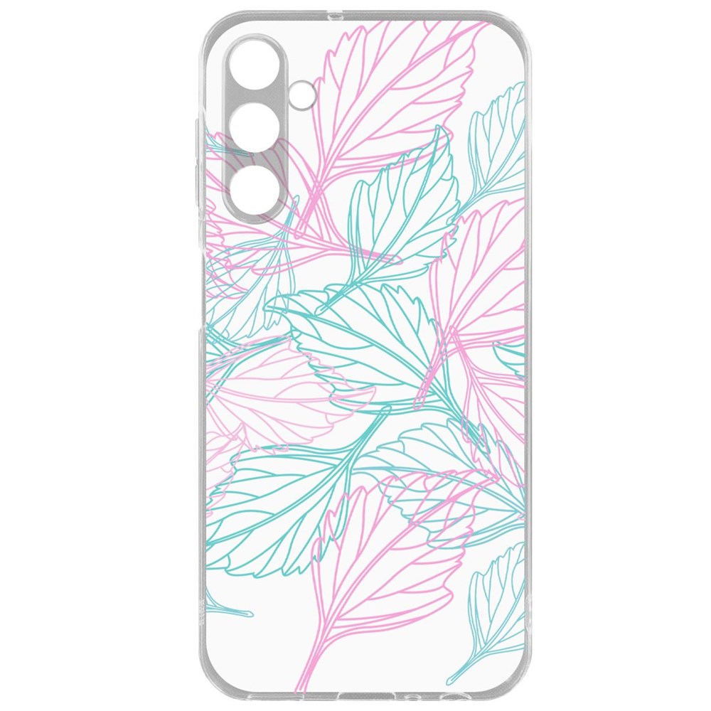 

Чехол-накладка Krutoff Clear Case Листья паттерн для Samsung Galaxy A24 (A245), Прозрачный