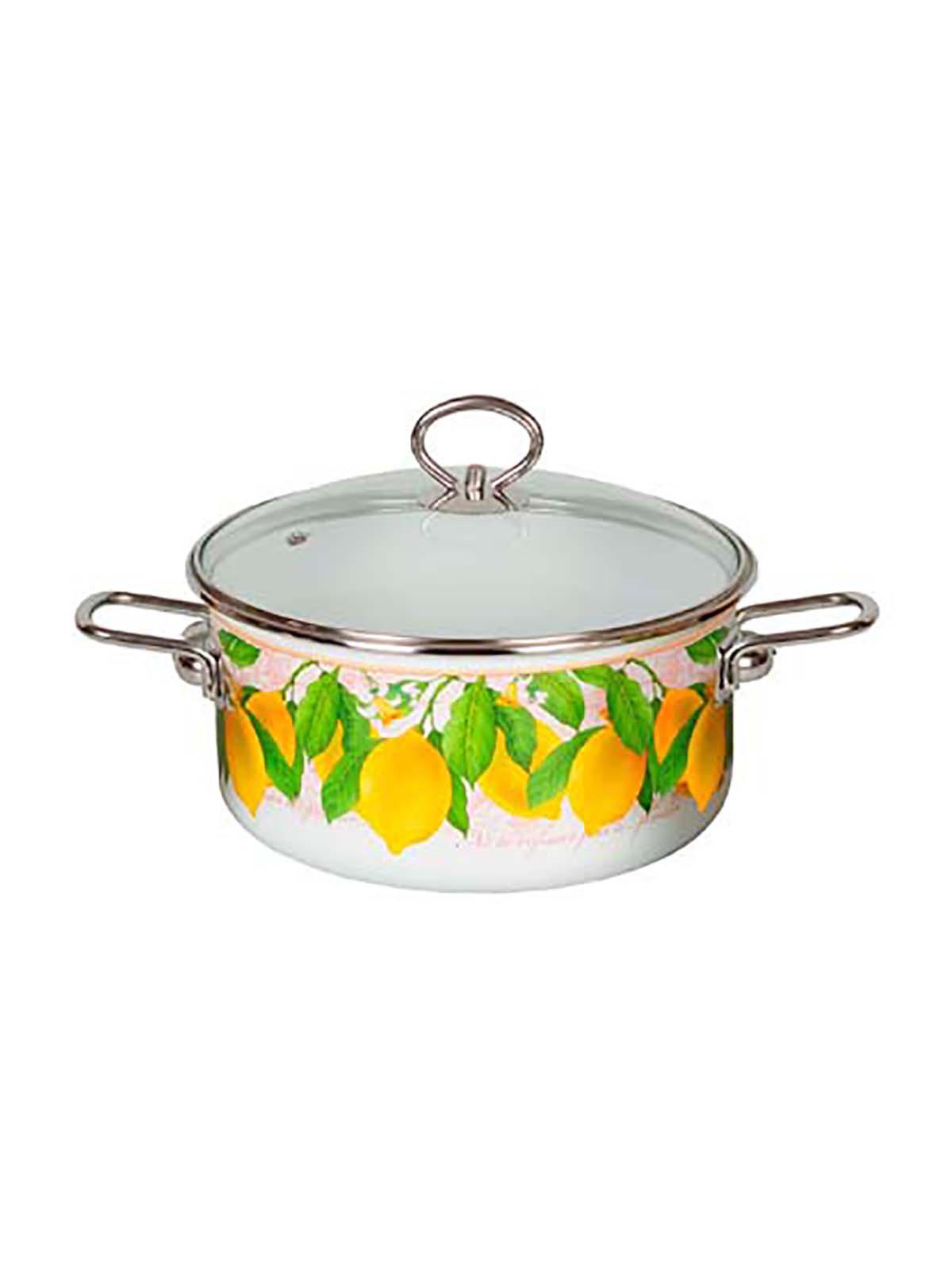 

Кастрюля эмалированная Vitross Limon, с крышкой, 3 л, Белый