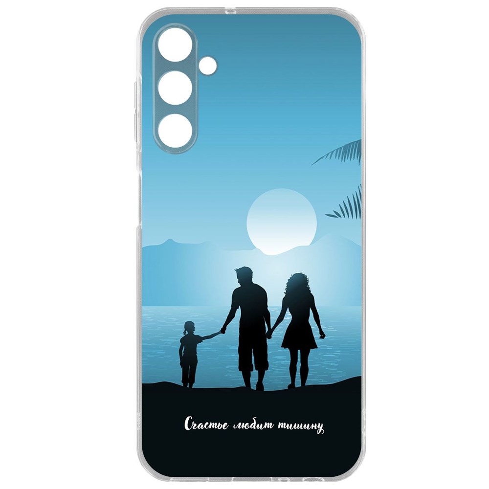 

Чехол-накладка Krutoff Clear Case Счастье любит тишину для Samsung Galaxy A24 (A245), Прозрачный