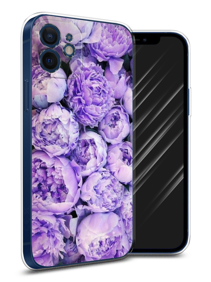 

Чехол Awog на Apple iPhone 12 mini / Айфон 12 mini "Пионы сиреневые", Разноцветный, 12650-8