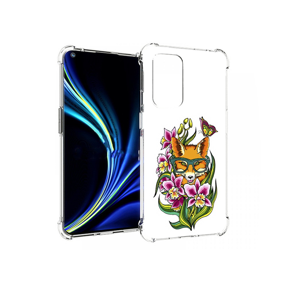 

Чехол MyPads Tocco для OnePlus 9 Лиса в цветах (PT159409.128.108), Прозрачный, Tocco