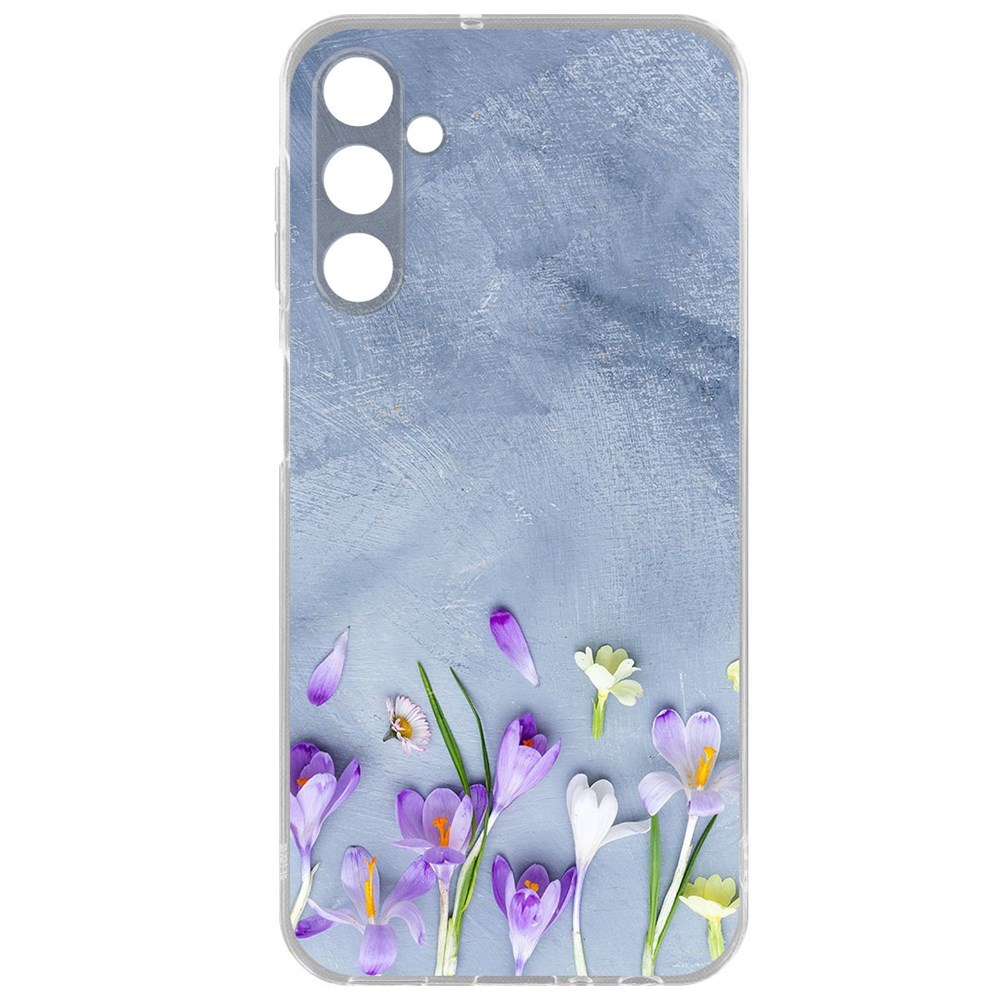 

Чехол-накладка Krutoff Clear Case Цветочное настроение для Samsung Galaxy A24 (A245), Прозрачный