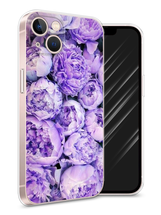 

Чехол Awog на Apple iPhone 13 / Айфон 13 "Пионы сиреневые", Разноцветный, 14250-8