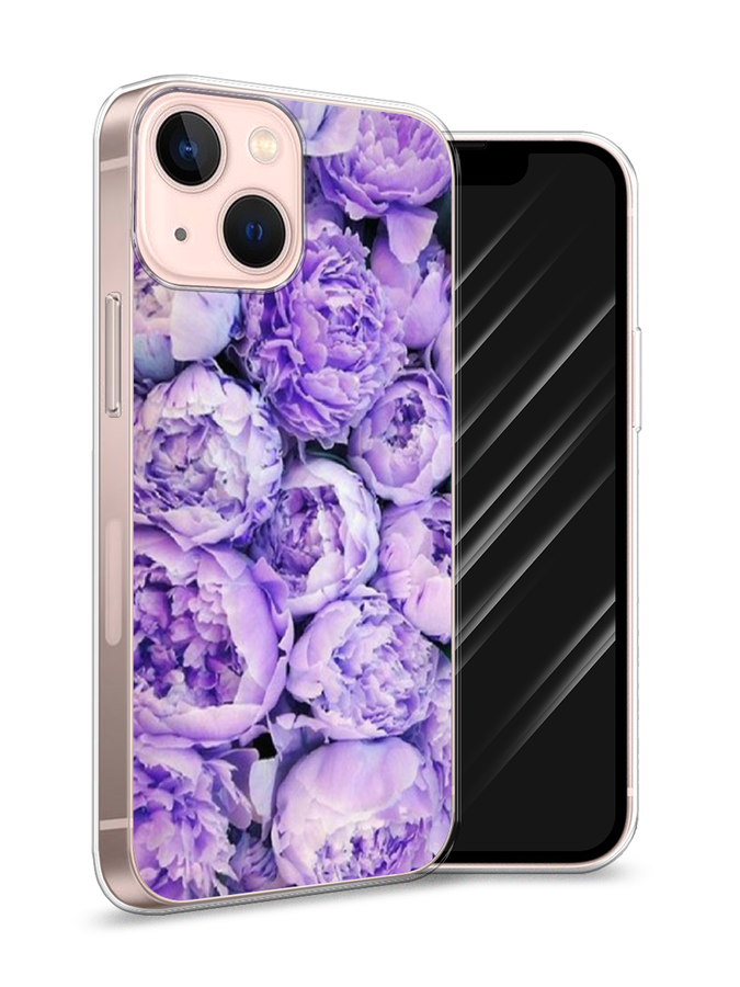 

Чехол Awog на Apple iPhone 13 mini / Айфон 13 mini "Пионы сиреневые", Разноцветный, 14150-8