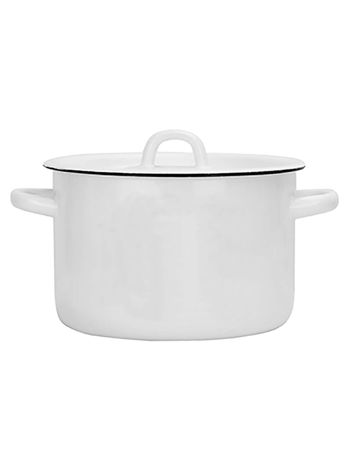 

Кастрюля эмалированная, с крышкой, 3 л, Белый