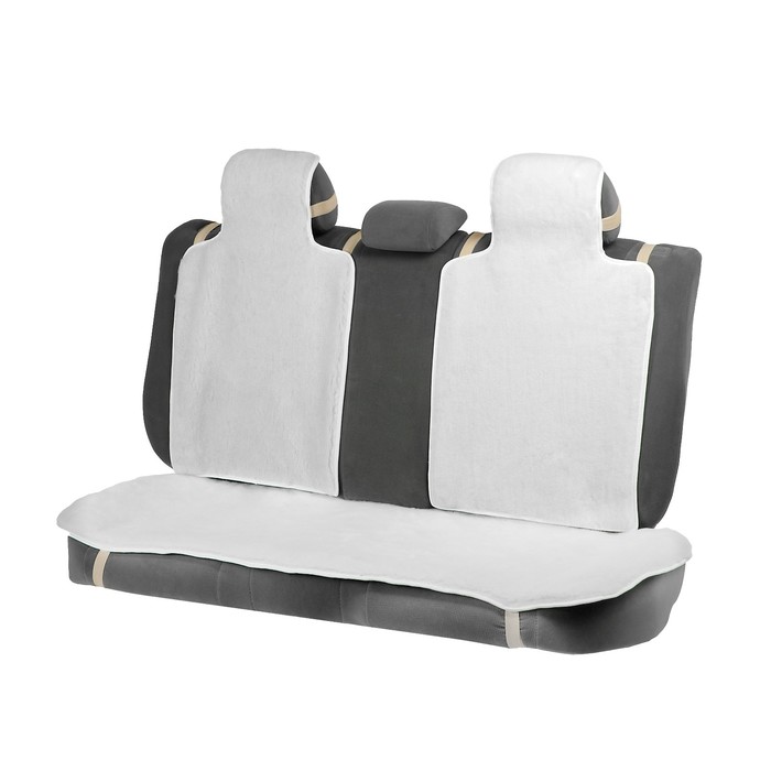 

Накидки на заднее сиденье, нат. шерсть, 135х55 и 75х55 см, белый, набор 3 шт