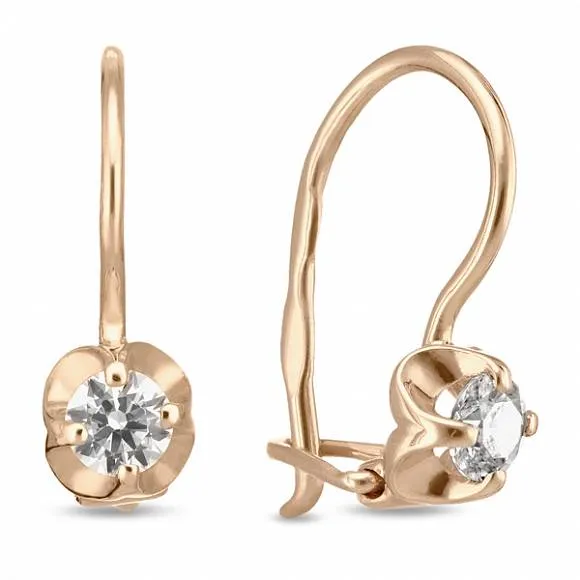 

Серьги из красного золота с фианитом MIUZ Diamonds E01-59450-Z, E01-59450-Z