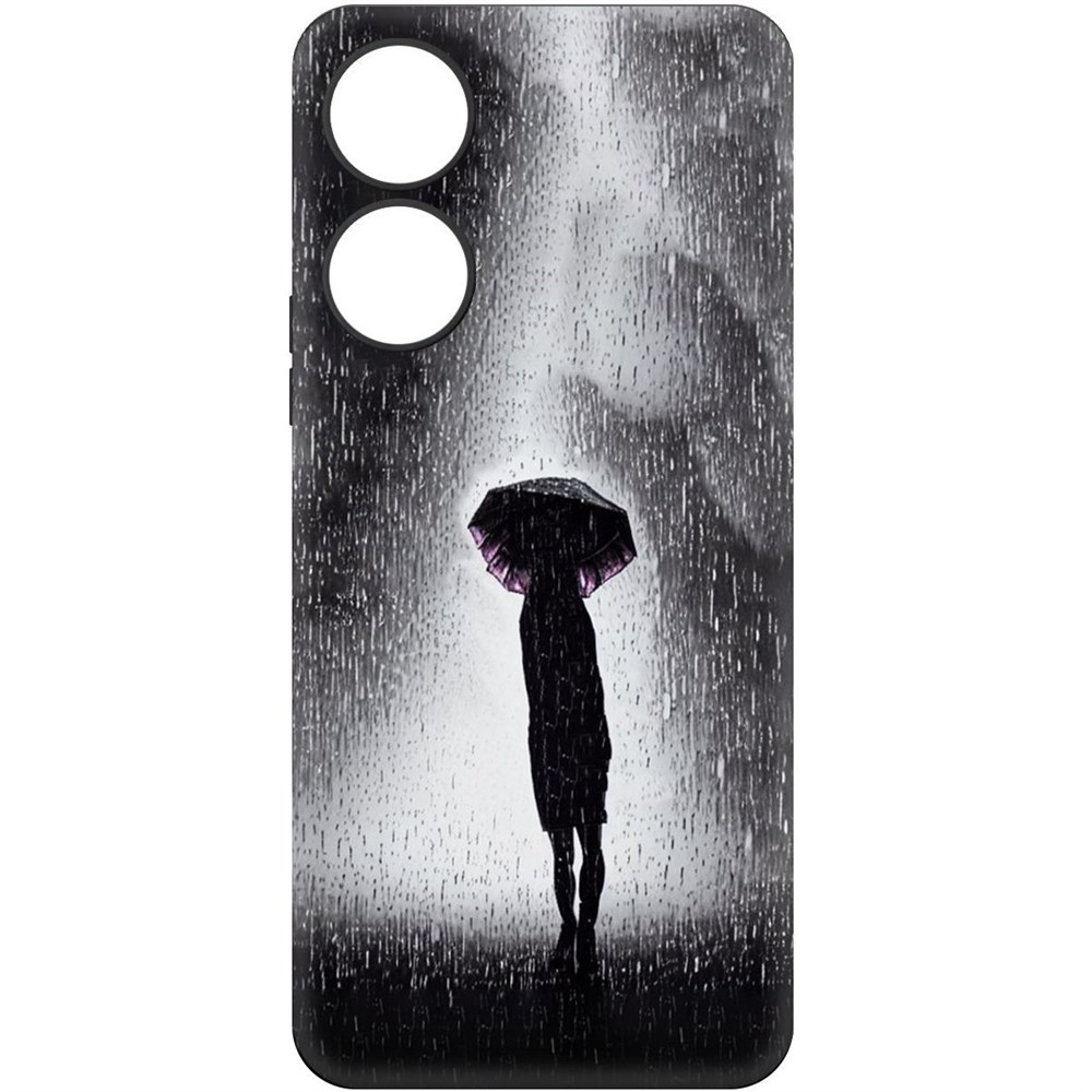

Чехол-накладка Krutoff Soft Case Ночная крипота для Honor X5 Plus черный