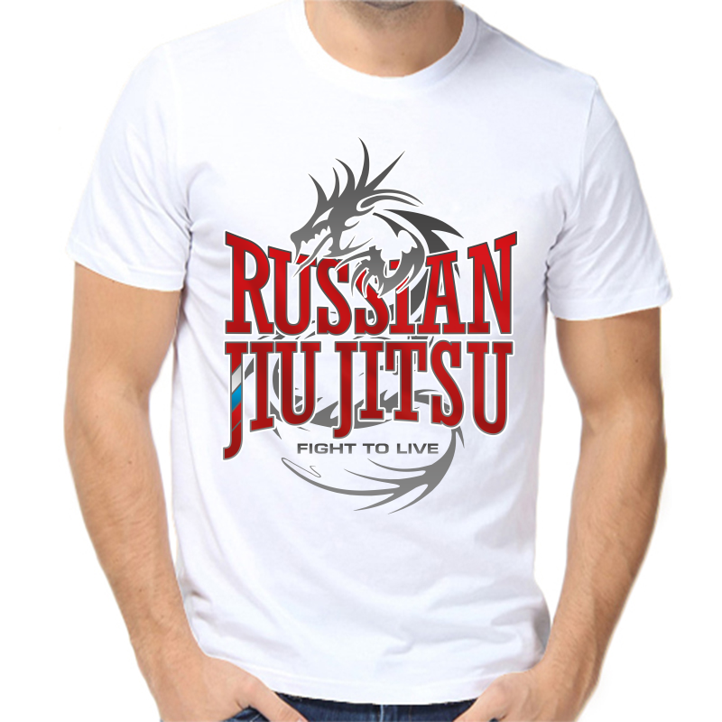 

Футболка мужская белая 64 р-р russian jiu jitsu fight to live, Белый, fm_russian_jiu_jitsu