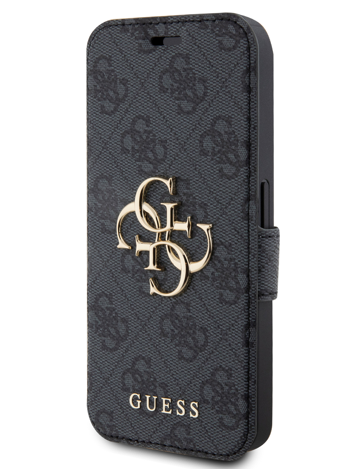 

Чехол Guess для iPhone 15 Pro Booktype с картхолдером и функцией подставки, серый