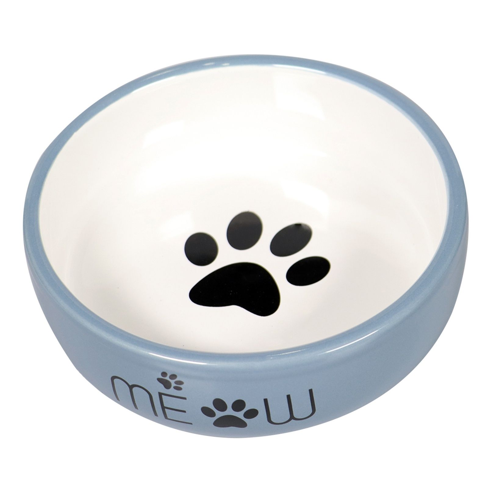 

Миска для кошек Mr.Kranch Meow с лапкой керамическая синяя 380 мл, Синий