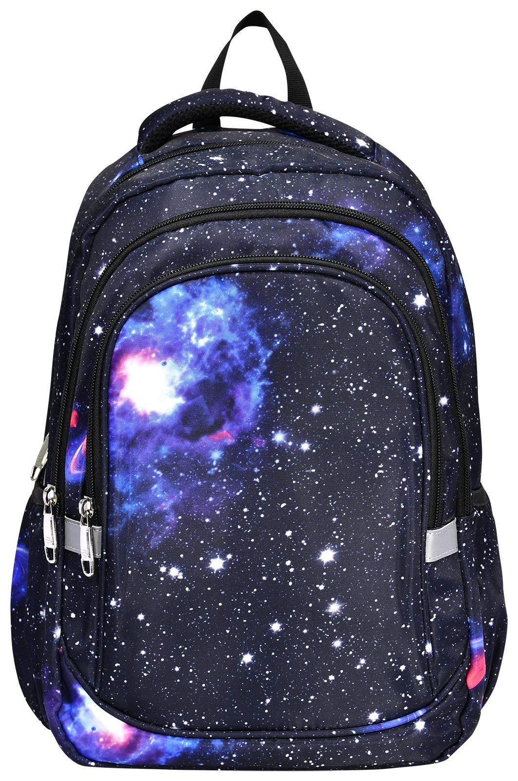 Рюкзак Creativiki универсальный, космос, чёрный, трёхсекционный, 20 л, 40x28x18, 1шт.