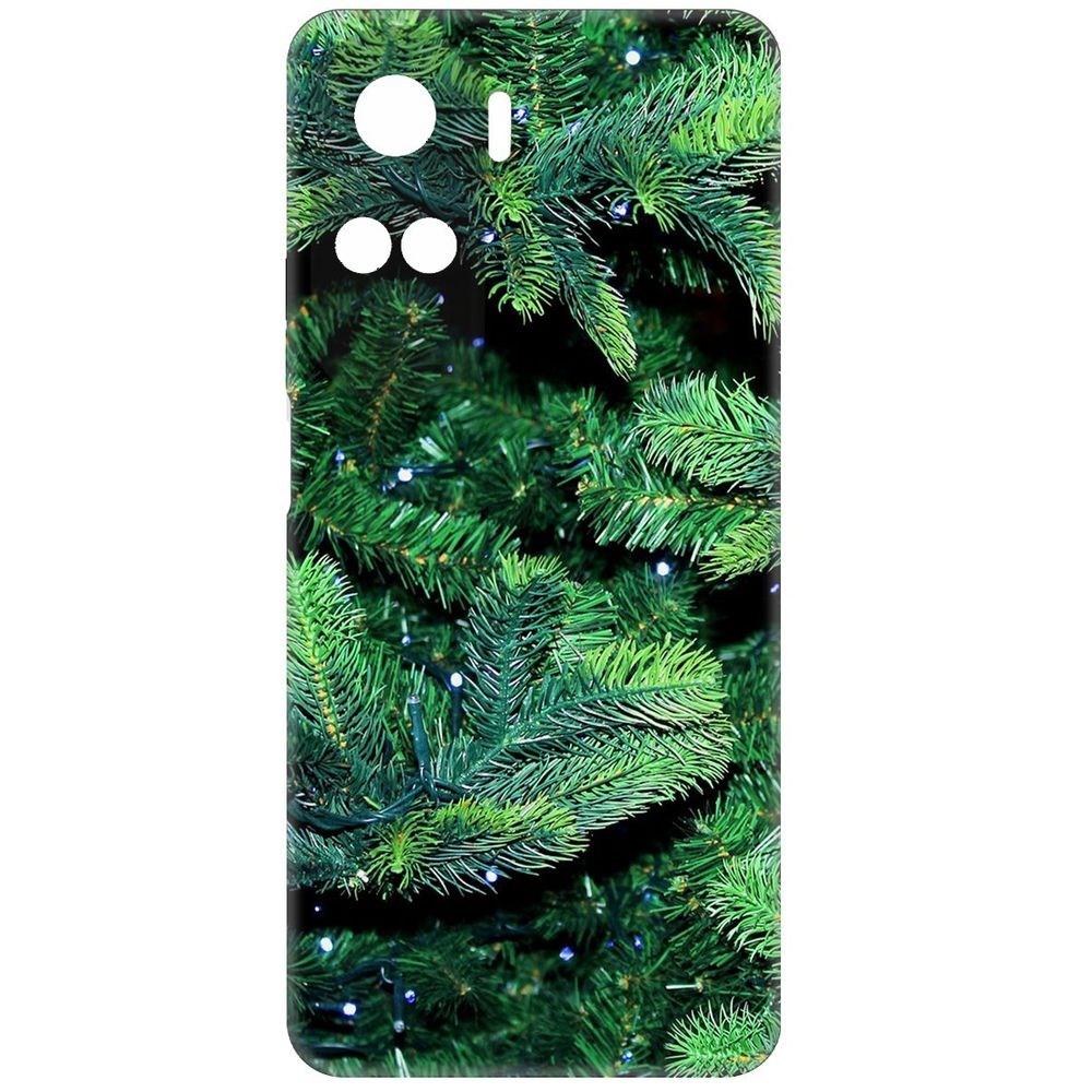 

Чехол-накладка Krutoff Soft Case Еловые лапки для Honor 90 Lite черный