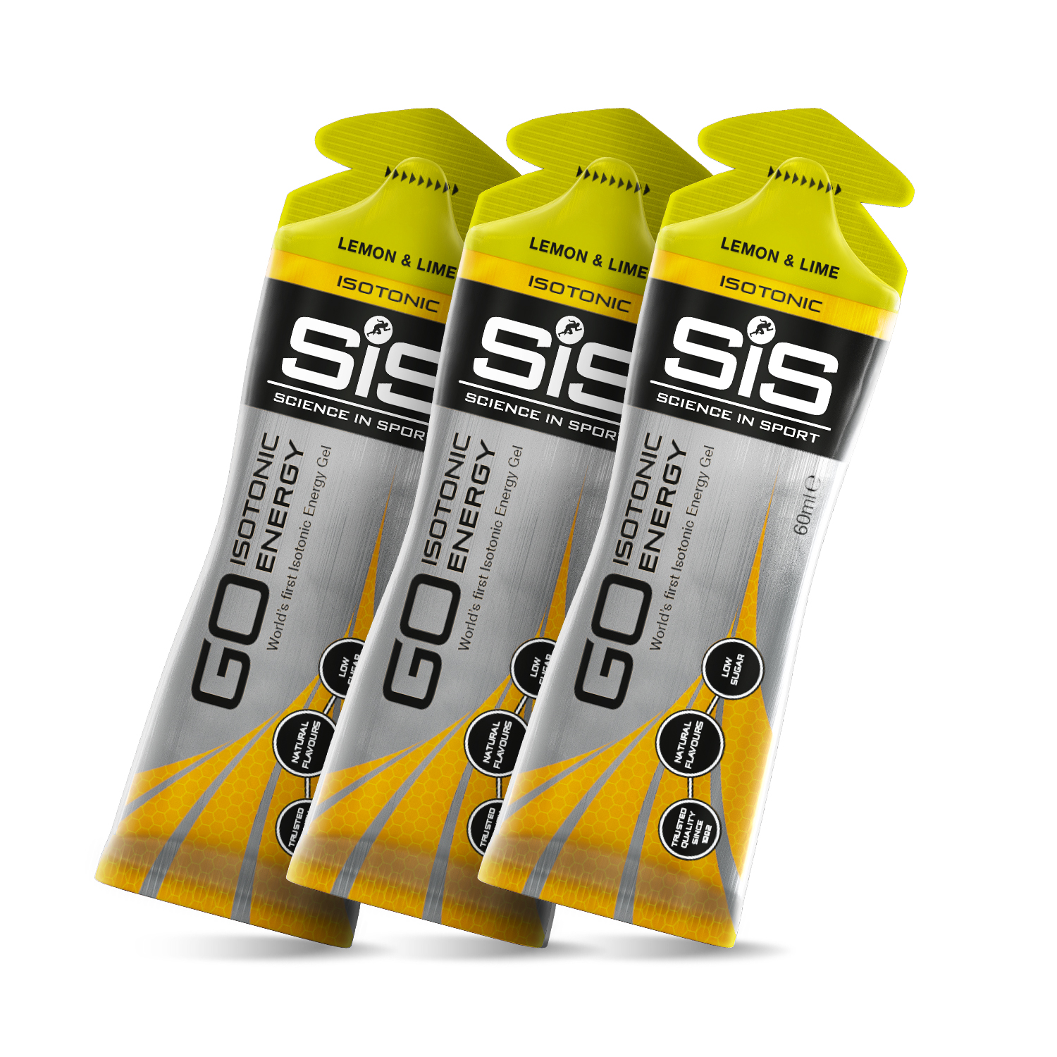 Гель изотонический углеводный SiS GO Isotonic Energy Gels 3х60мл вкус Лимон лайм 840₽