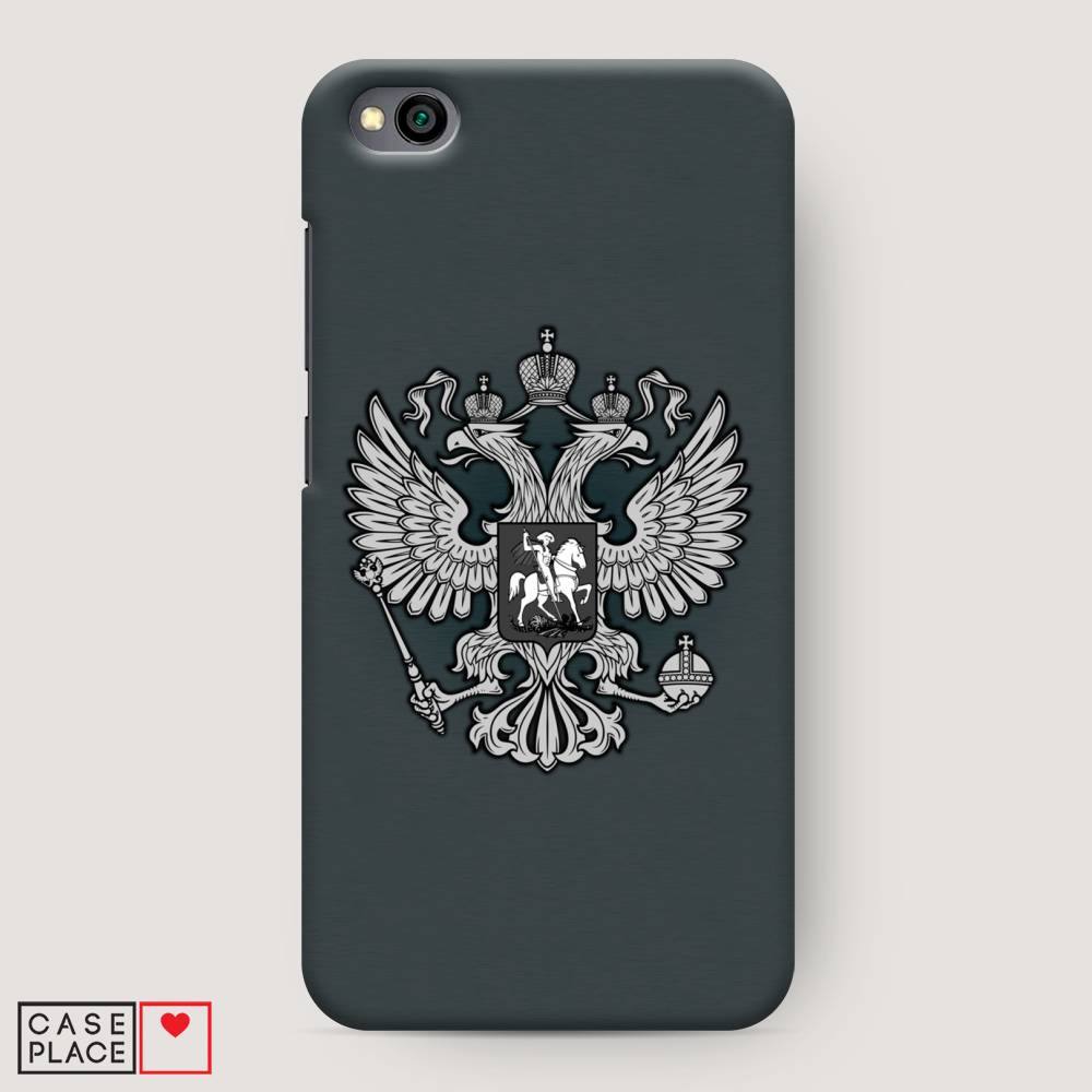 

Пластиковый чехол "Герб России серый" на Xiaomi Redmi Go, 35120-4