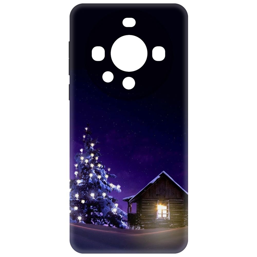 

Чехол-накладка Krutoff Soft Case Зимний домик для Huawei Mate 60 черный