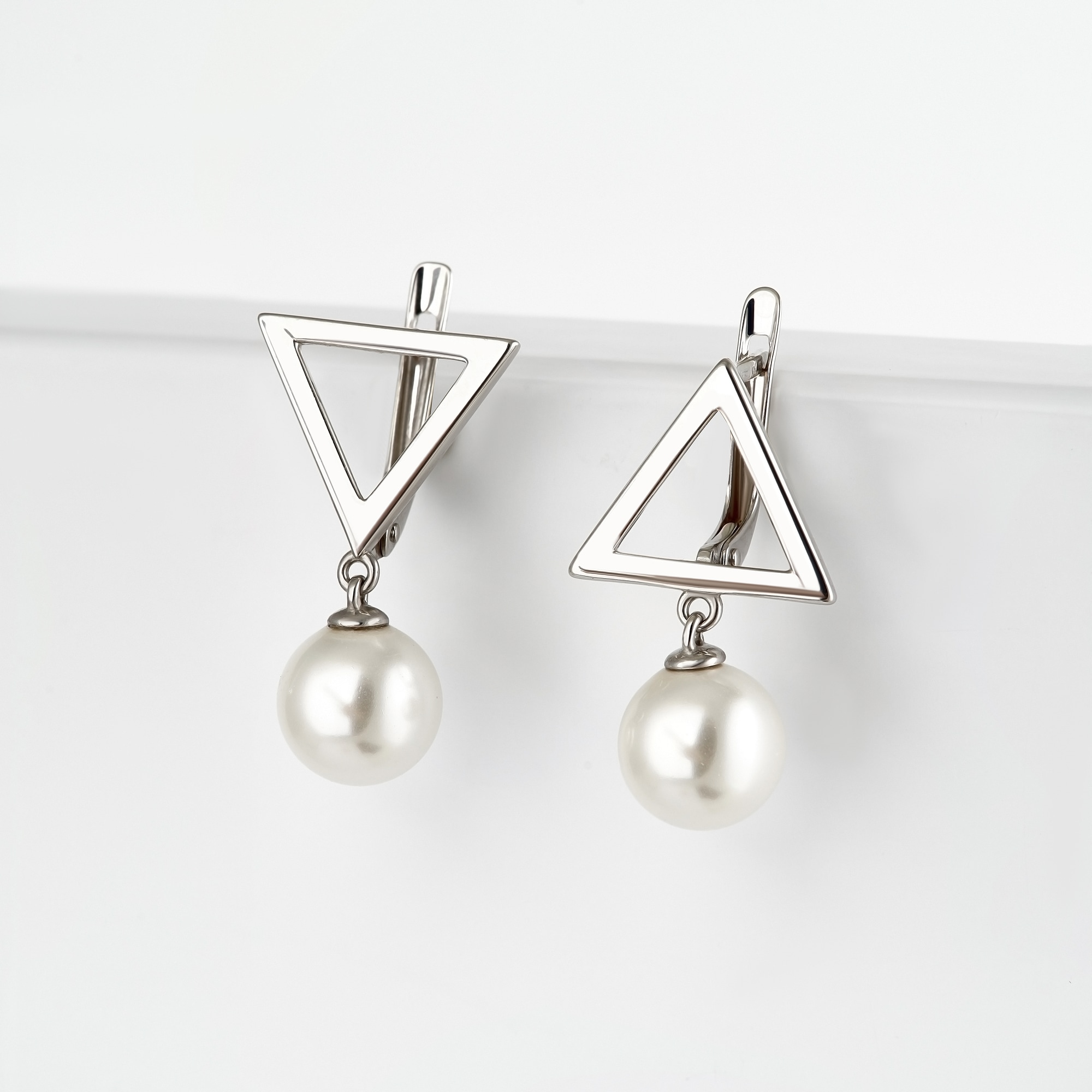 

Серьги подвески из серебра с жемчугом искусственным НАШЕ ЗОЛОТО ЗК2101288-03675, ЗК2101288-03675