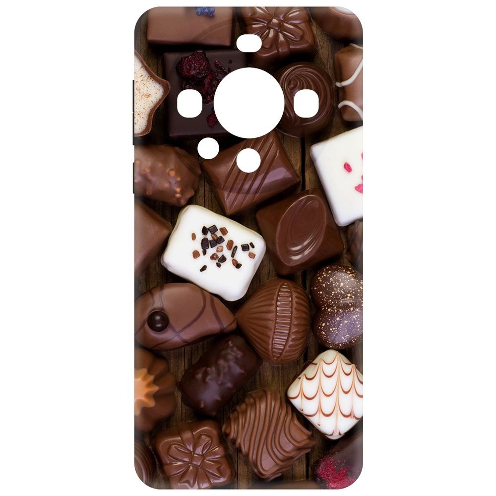 

Чехол-накладка Krutoff Soft Case Конфеты для Huawei Mate 60 черный