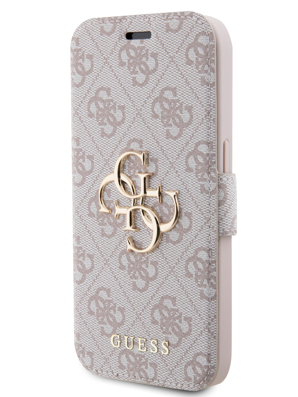 

Чехол Guess для iPhone 15 Pro Max Booktype с картхолдером и функцией подставки, розовый